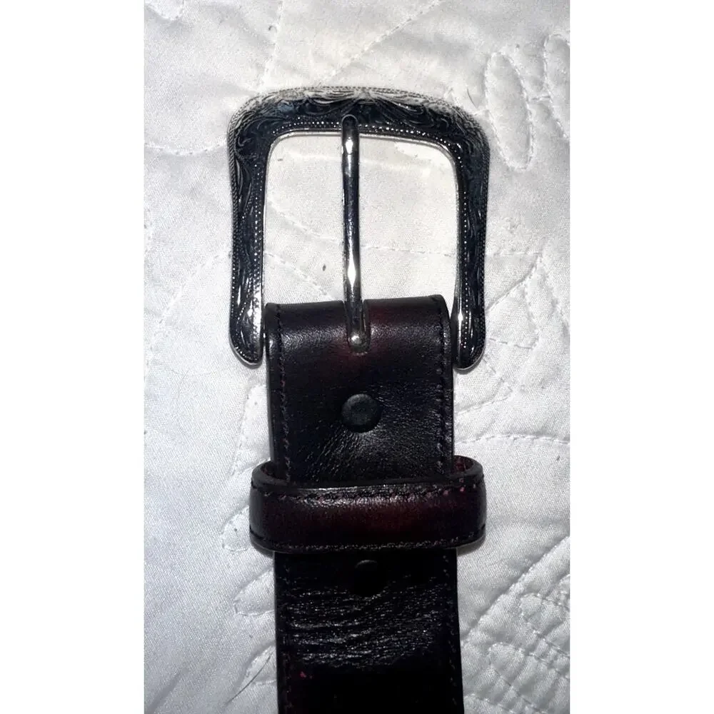Tony Lama Leather Brown Cognac Western Style Men's Belt Size 42 #C40157